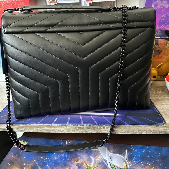 Saint Laurent YSL Monogram Large Quilted Shoulder Bag - Picture 5 of 10